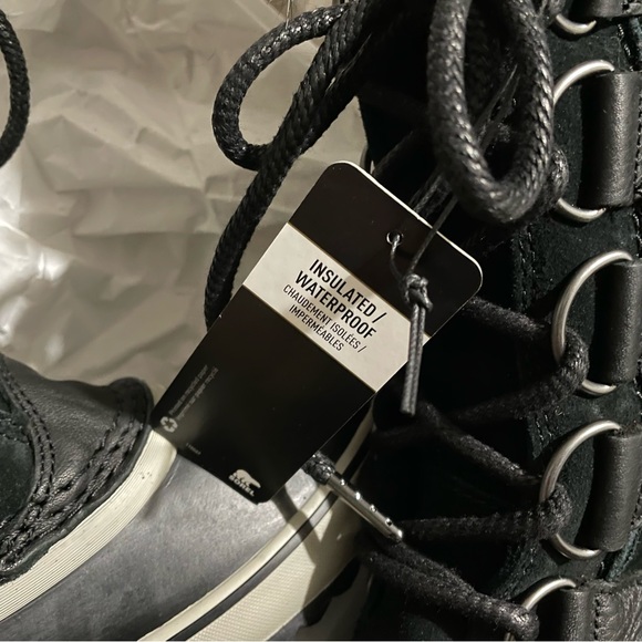 NWT Sorel Joan of Artic Boots in Black Quarry Size 9 - Picture 4 of 7